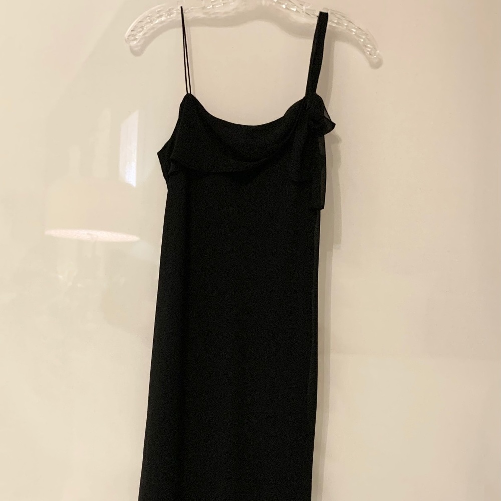 Ann Taylor Loft Black Chiffon Dress